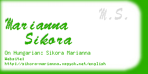 marianna sikora business card